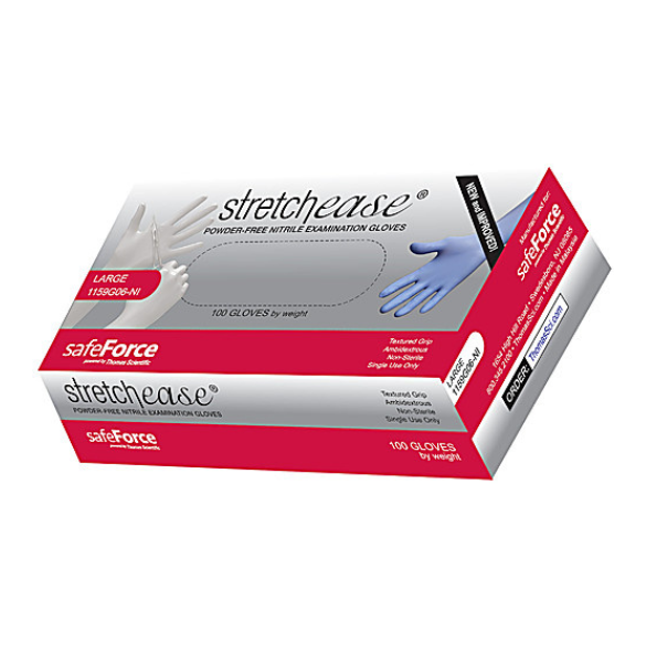 SafeForce™ Stretchease®, Powder Free, Nitrile Exam Gloves