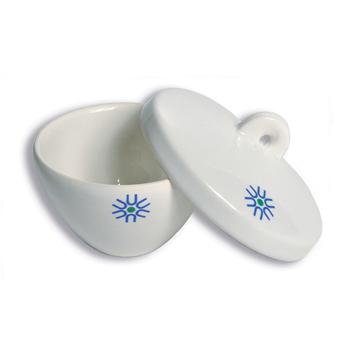 Porcelain Crucibles, Wide Form with Lid, 50mL