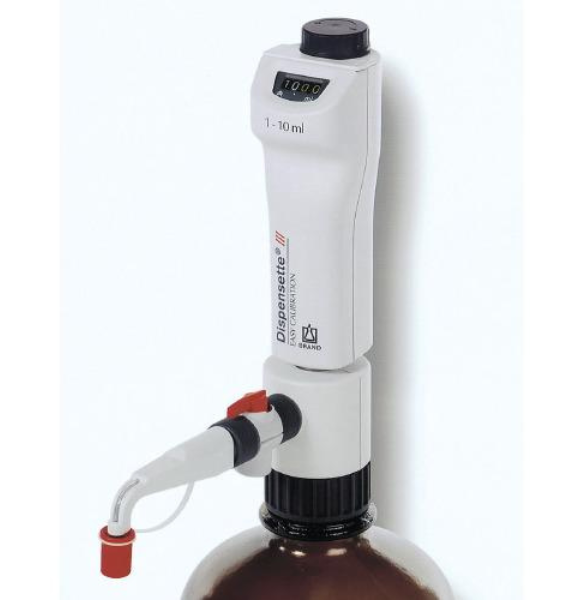 Dispensette III Bottletop Dispensers with Safety Prime Valve