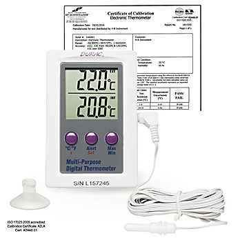 DURAC® Calibrated Electronic Thermometers with Waterproof Sensor